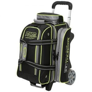 Storm Bowling Products 2 Ball Rolling Thunder Bowling Bag- Black/Gray/Lime
