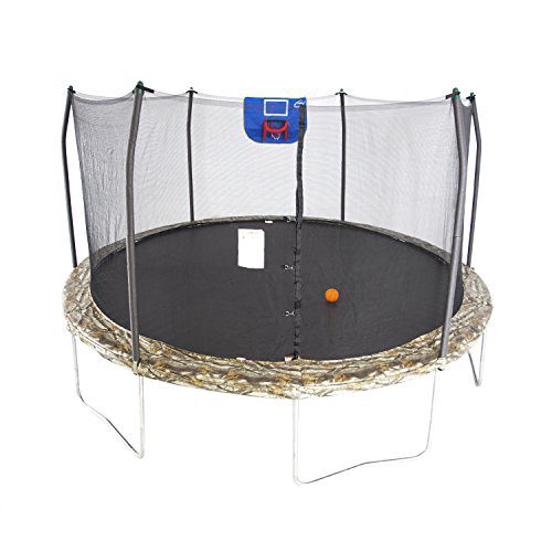 15-Foot Jump N’ Dunk Trampoline with Enclosure Net