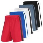 Men's Premium Active Athletic Performance Basketball Shorts with Pockets - 5 Pack