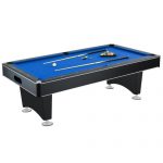Pool Table with Blue Felt, Internal Ball Return System