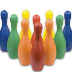 Multicolor Bowling Pins: Weighted Foam Set for Training