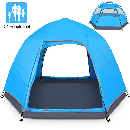 BATTOP 3-4 Person Tent for Camping Double Layer