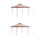 Coleman Camping Tailgating Backyard BBQ Eaved Instant Canopy Shelter (2 Pack)