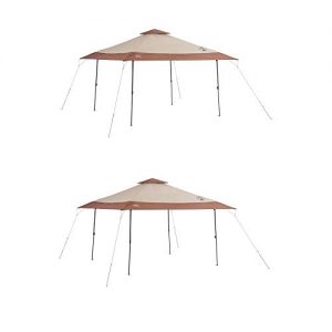 Coleman Camping Tailgating Backyard BBQ Eaved Instant Canopy Shelter (2 Pack)