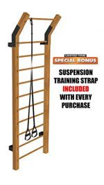 Limitless XVP Fitness Swedish Ladder Wood Stall Bar Suspension Trainer