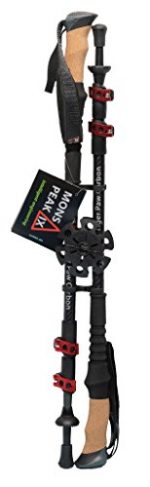 Mons Peak IX Tiger Paw Carbon Trekking Poles for Hiking, Trekking, Walking, Snowshoeing - Cork Grip, Ultralight, Collapsible and Adjustable Poles