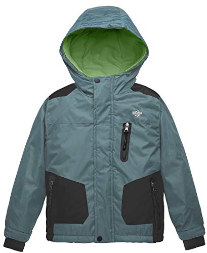 Wantdo Boy's Hooded Ski Jacket Waterproof Winter Coat for Skiing Skating Hiking
