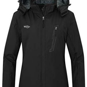 Wantdo Women's Waterproof Ski Fleece Jacket Windproof Parka Winter Rain Coat