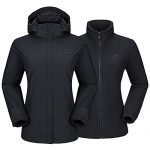 CAMEL CROWN Women's Ski Jacket Waterproof 3 in 1 Winter Jacket Windproof Hooded with Inner Warm Fleece Coat