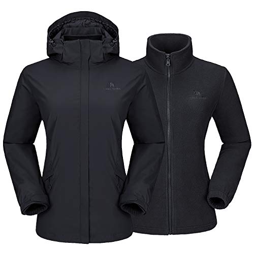 CAMEL CROWN Women's Ski Jacket Waterproof 3 in 1 Winter Jacket ...