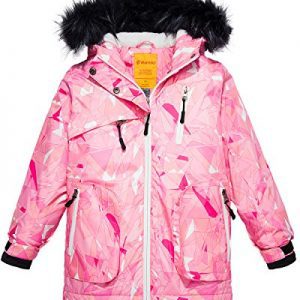 Wantdo Girls Waterproof Ski Jacket Parka Outdoor Windproof Warm Winter Coat