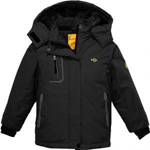 Wantdo Girl's Hooded Ski Fleece Jacket Waterproof Winter Coat Raincoats Outwear