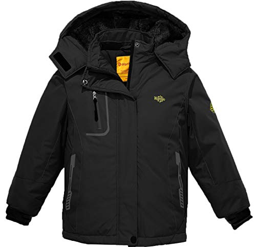 Wantdo Girl's Hooded Ski Fleece Jacket Waterproof Winter Coat Raincoats ...