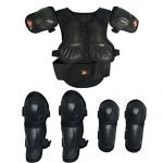 Takuey Kids Motorcycle Armor Suit Dirt Bike Chest Spine Protector Back Shoulder Arm Elbow Knee Protector Motocross Racing Skiing Skating Body Armor Vest Sports Safety Pads 3 Colors