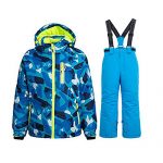 WOWULOVELY Boy's Ski Jacket Pants Windproof Snow Suit Waterproof 2-Piece Snowsuit Girls Unisex