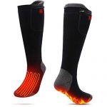 Upgraded Rechargeable Heated Socks Battery Powered Unisex Heating Thermal Electric Socks Foot Warmer Skiing Hunting Walking Motorcycling Riding Winter Warm Socks