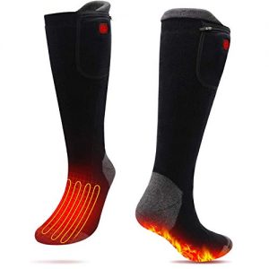 Upgraded Rechargeable Heated Socks Battery Powered Unisex Heating Thermal Electric Socks Foot Warmer Skiing Hunting Walking Motorcycling Riding Winter Warm Socks
