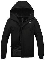 Wantdo Men's Windproof Ski Fleece Jacket Waterproof Parka Insulated Winter Coat