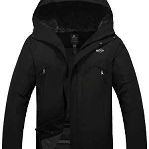 Wantdo Men's Windproof Ski Fleece Jacket Waterproof Parka Insulated Winter Coat