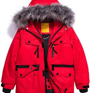 Wantdo Boys Waterproof Ski Jacket Windproof Warm Winter Coat Outdoor Parka