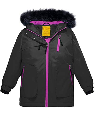 Wantdo Girls Waterproof Ski Jacket Parka Outdoor Windproof Warm Winter ...