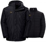 Wantdo Men's Interchange 3 in 1 Ski Jacket Waterproof Coat Detachable Liner