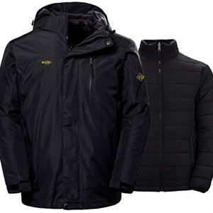 Wantdo Men's Interchange 3 in 1 Ski Jacket Waterproof Coat Detachable Liner