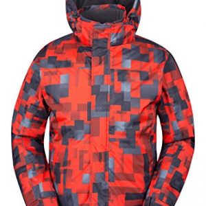 Mountain Warehouse Shadow Mens Printed Ski Jacket - Fleece Lined Winter Snow Jacket
