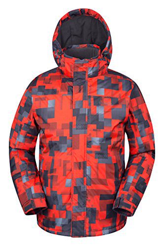 Mountain Warehouse Shadow Mens Printed Ski Jacket - Fleece Lined Winter Snow Jacket