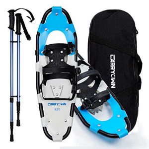 Carryown Lightweight Snowshoes Set for Adults Men Women Youth Kids, Light Weight Aluminum Alloy Terrain Snow Shoes with Trekking Poles and Carrying Tote Bag, 14/21/ 25/30 Inches