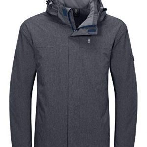 Little Donkey Andy Men's Waterproof Ski Snowboarding Jacket Windproof Warm Coat with Detachable Hood