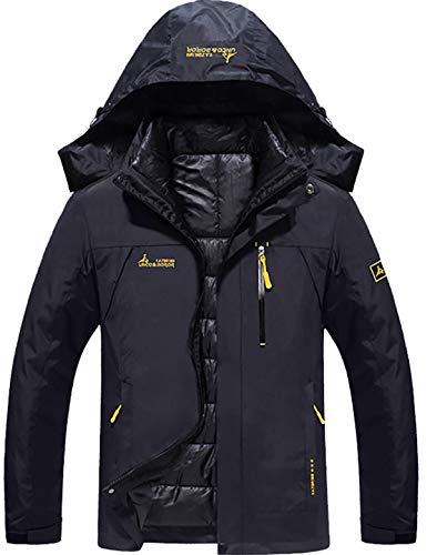 GEMYSE Men's Waterproof 3-in-1 Ski Snow Jacket Puffer Liner Insulated Winter Coat