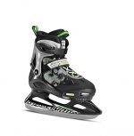 Bladerunner Ice by Rollerblade Micro Ice Junior, Adjustable, Black and Green, Ice Skates