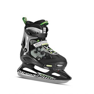 Bladerunner Ice by Rollerblade Micro Ice Junior, Adjustable, Black and Green, Ice Skates