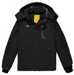 Wantdo Boy's Waterproof Ski Fleece Jacket Thick Winter Coat Hooded Raincoats Outwear