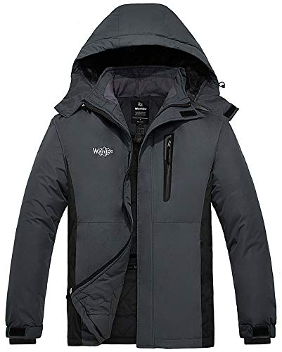 Wantdo Men's Mountain Ski Jacket Waterproof Parka Outdoors Winter Snow Coat