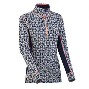 Kari Traa Women's Rose Base Layer Top - Half Zip Wool Thermal Shirt