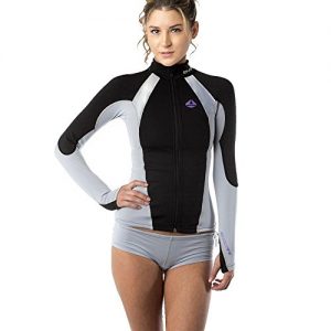Lavacore New Women's Elite Stand Up Paddleboard (SUP) Jacket - Grey (Size X-Small) for Scuba Diving, Surfing, Kayaking, Rafting & Paddling