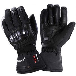 winna Heated Gloves for Women and Men, Battery Powered Electric Heated Motorcycle Gloves, Skiing,Hiking, Windproof, Touchscreen Enabled