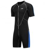 TYUE Men's Diving Suit, 2MM High Stretch Wetsuit Short Sleeve Front Zipper Breathable Quick Drying Adult Diving Surf Motorboat Summer Beach Windsurfing