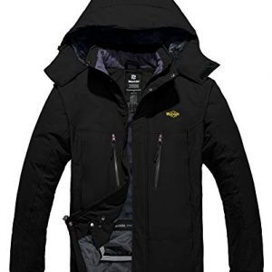 Wantdo Men's Mountain Jacket Waterproof Winter Ski Coat Windproof Outerwear