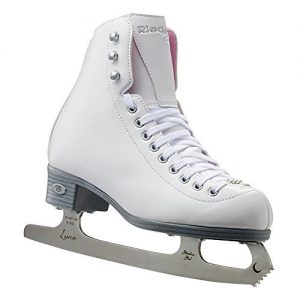 Riedell Skates - 14 Pearl Jr. - Youth Recreational Ice Figure Skates with Steel Luna Blade for Girls