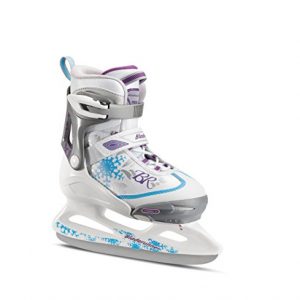 Bladerunner Ice by Rollerblade Micro Ice Girls, Junior, Adjustable, White and Blue, Ice Skates