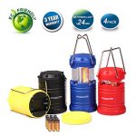 LED Lantern Mini 4 Pack, Camping Lanterns with 12 AAA Battery Operated/Portable & Collapsible, LED Camping Lantern for Kids/Hurricane/Camping/Emergency/Power Outage