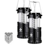 Etekcity LED Camping Lantern Collapsible Flashlight Portable Lamp AA Battery Powered Light, a Perfect Choice for Camping, Hiking, Emergency, Storm Season, Power Outage, CL10(2 Pack)