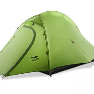 MIER 1 and 2 Person Camping Tent with Footprint Waterproof Backpacking Tent, Lightweight and Quick Setup