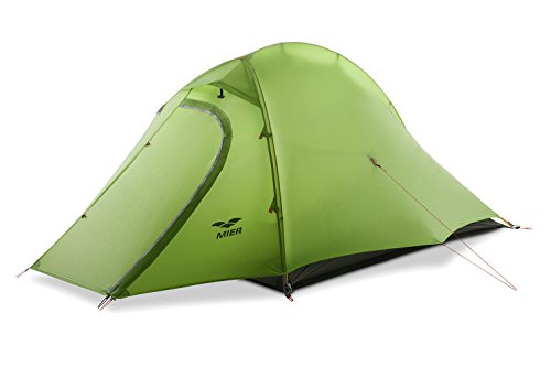 MIER 1 and 2 Person Camping Tent with Footprint Waterproof Backpacking Tent, Lightweight and Quick Setup