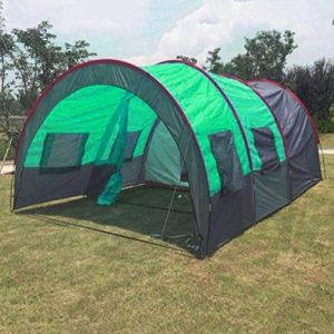 1 Bedrooms 2 Large Living Room 8-10 Persons Camping Tent Family Group Double Poles Hiking Beach Outdoor Tunnel, 2 Large Mesh for Ventilation, Lightweight & Portable with Carry Bag