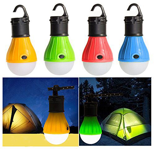 BlueSunshine 4 PCS LED Tent Lamp Camping Light Portable LED Lantern Emergency Light Bulb
