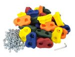 Squirrel Products 30 Large Kids Rock Climbing Holds - with Mounting Hardware for up to 1" Installation